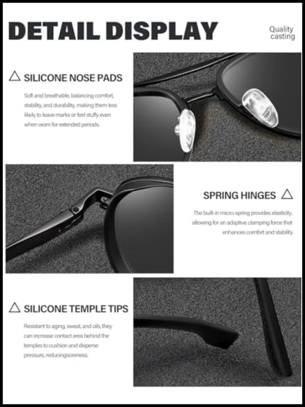 Polarized Aviator Sunglasses Metal Frame Pilot Sun Glasses UV Protection